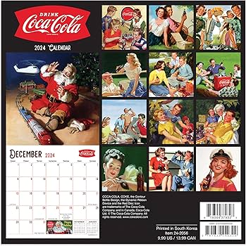 【永見】コカコーラオフィシャルプレートのカレンダー 永見】コカコーラオフィシャルプレートのカレンダー 永見